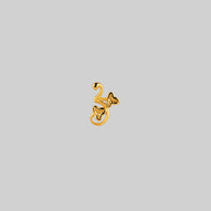 tragus ear stud leaf