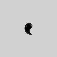 Yin black gemstone earring small
