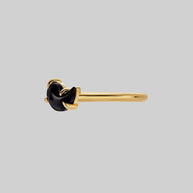 Yin gemstone gold ring