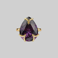 large purple gemstone ring