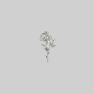 silver rose stem tragus stud