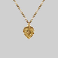 sacred heart gold necklace 
