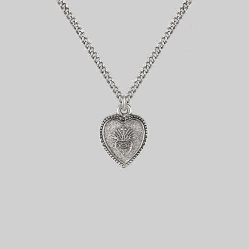 ALL MY HEART. Sword & Heart Necklace - Silver