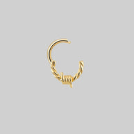 barbed wire clicker ring gold