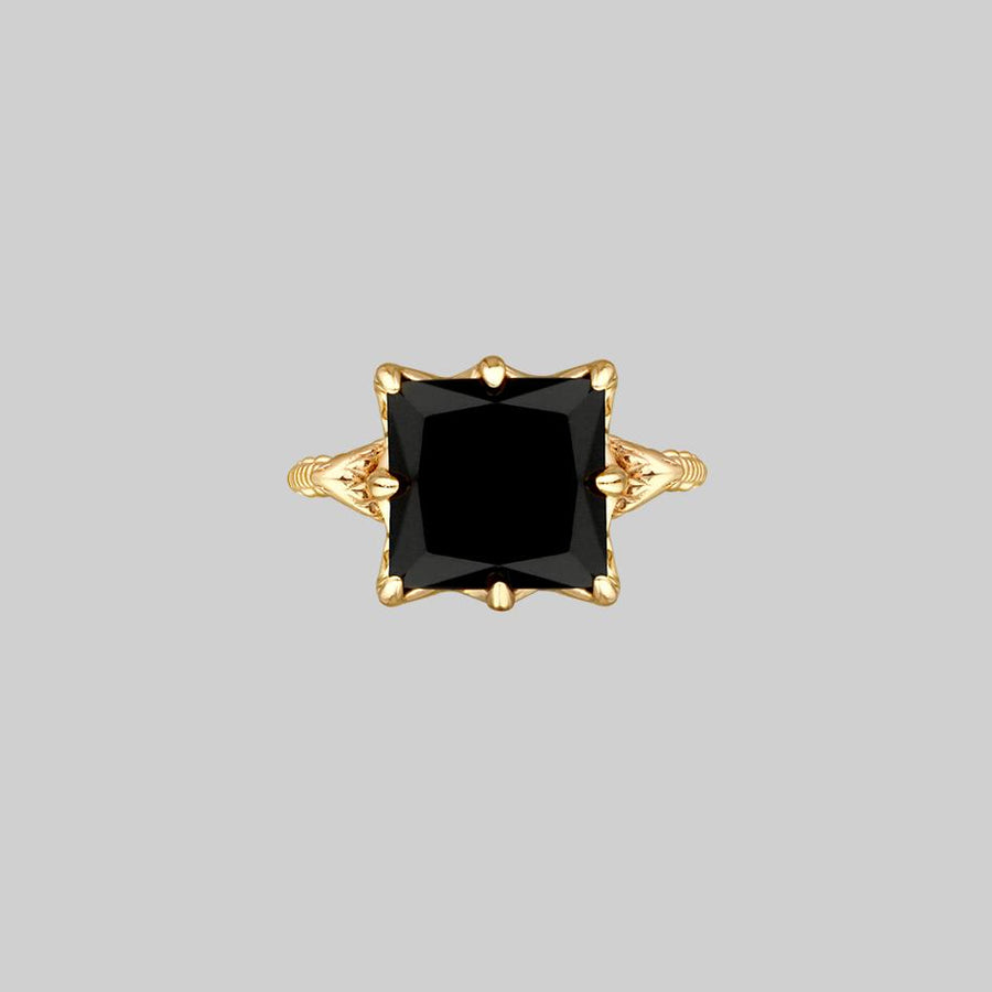 BITTERSWEET. Double Serpent Onyx Ring - Gold BITTERSWEET. Double Serpent Onyx Ring - Gold