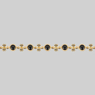 black bead gold choker