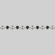 black bead silver choker