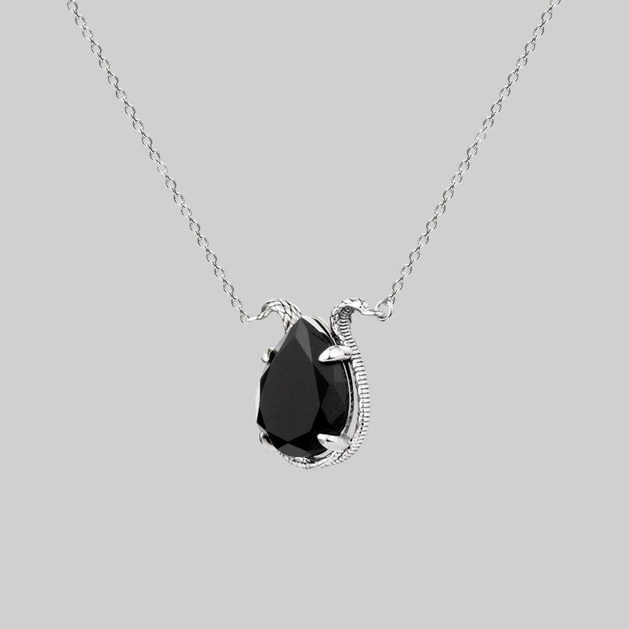 BITTERSWEET. Double Serpent Onyx Necklace - Silver BITTERSWEET. Double Serpent Onyx Necklace - Silver