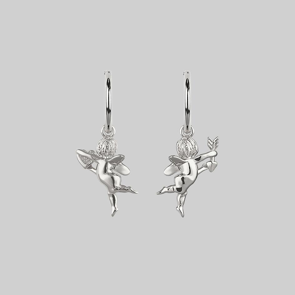 cherub-earrings-silver