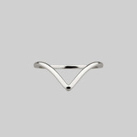 Sterling silver chevron wishbone ring 