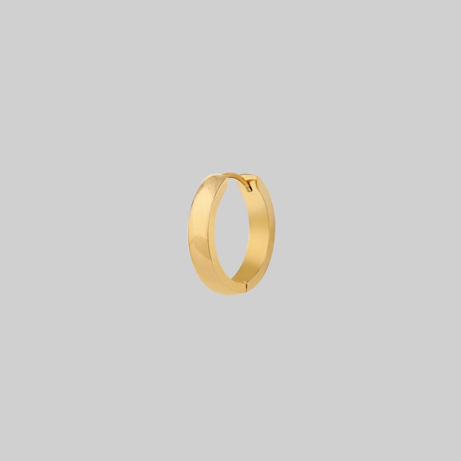 single gold hoop earring