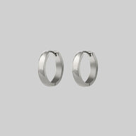 dark silver chunky hoop earrings