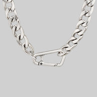 chunky silver fob chain necklace 