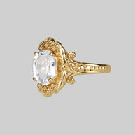 gold rose wreath ring