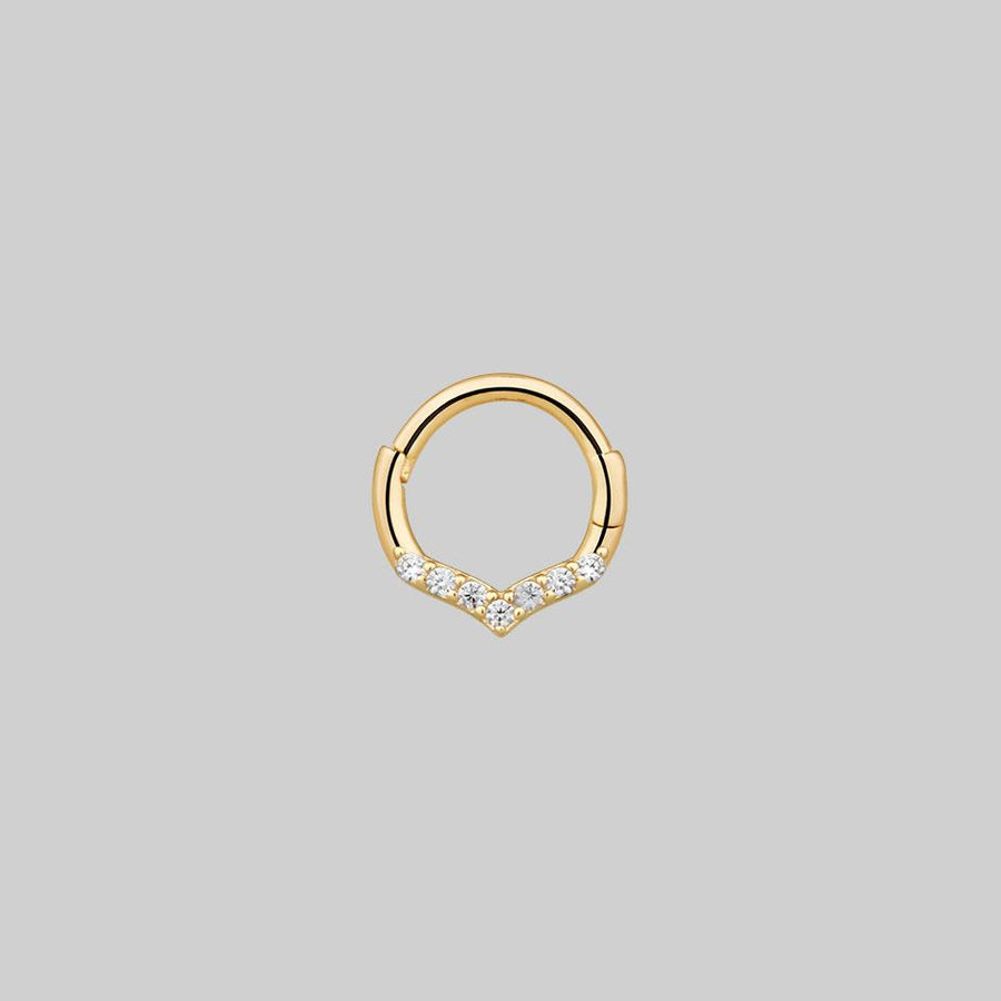 CUPID. Chevron Gold Clicker Ring - Septum