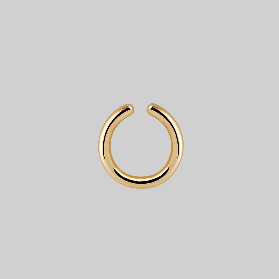 gold conch hoop earring