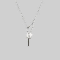 fob chain silver necklace