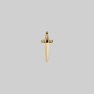 Gold dagger tragus stud earring 