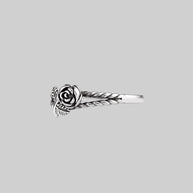 silver rose ring