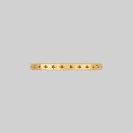delicate gold band ring