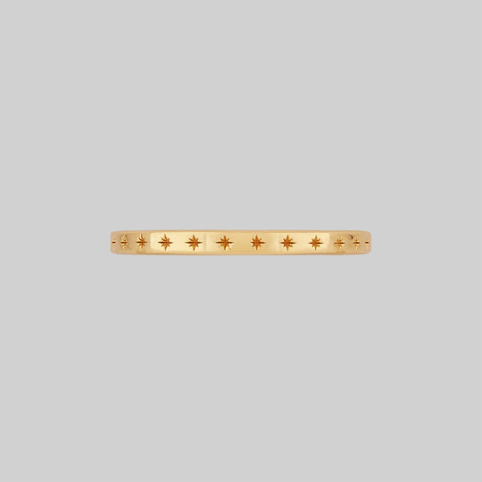 DAYS DELIGHT. Delicate Star Stacking Ring - Gold