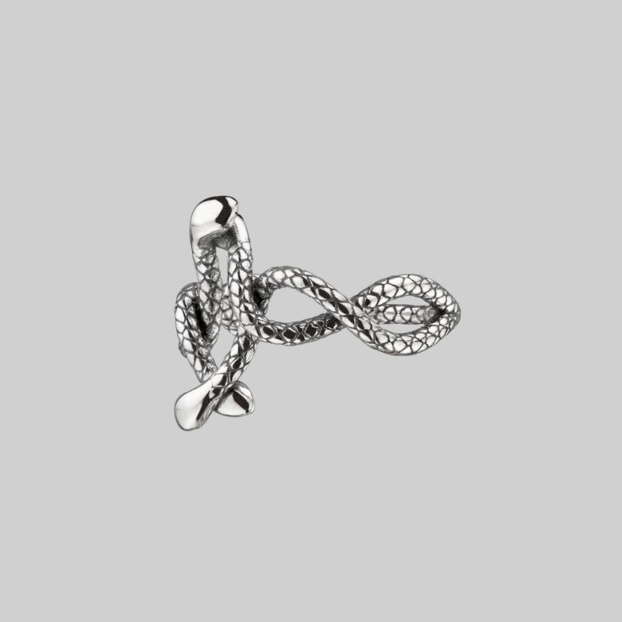 DECEIPT. Four Headed Snake Ring - Silver double headed snake gothic ring