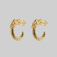 statement dragon hoop earrings