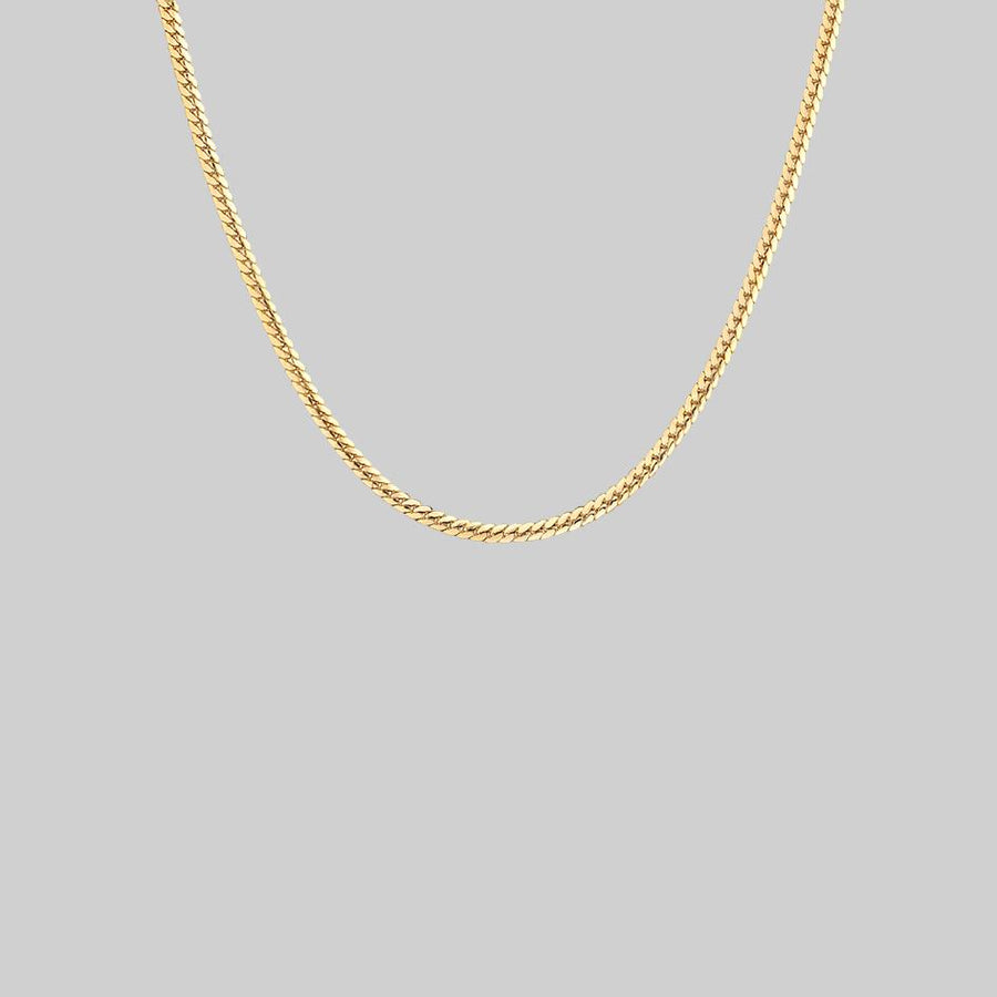 thin gold snake collar necklace