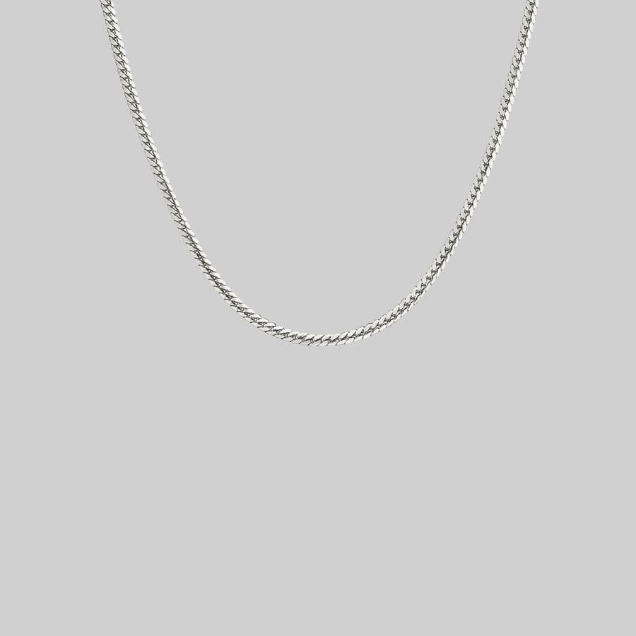 thin sterling silver snake collar necklace