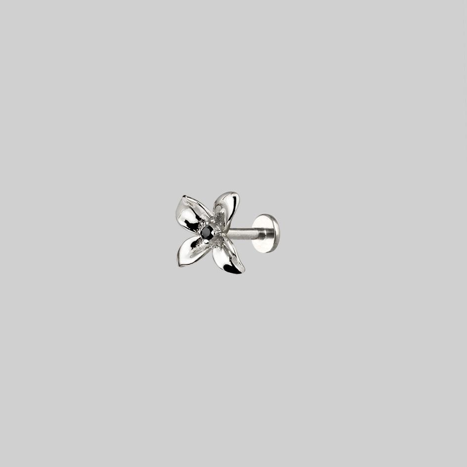 cute flower stud earring silver