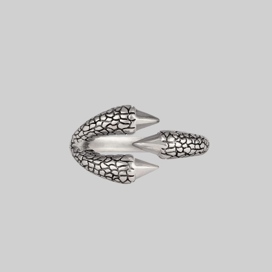 Eagle claw silver wrap ring