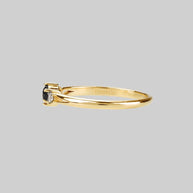 simple black gemstone ring