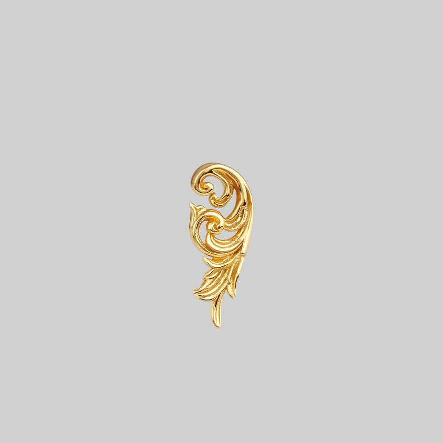 IMPERIAL. Ornate Flourish Stud Earring - Gold