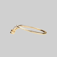 gold classic chevron ring