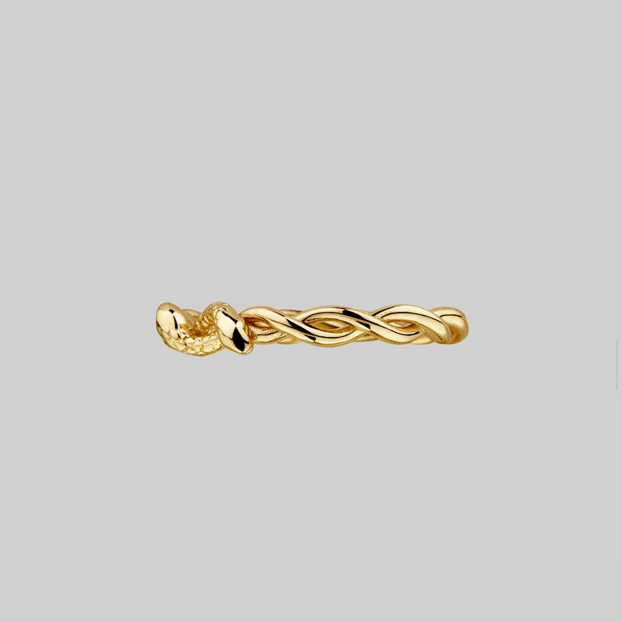 DEVISE. Double Headed Snake Twist Ring - Gold double headed twisted snake ring