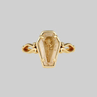gold glass coffin ring