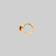 mini gold heart hoop earring