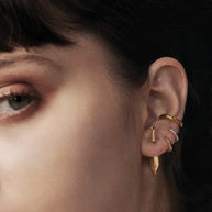 gold knife earrings