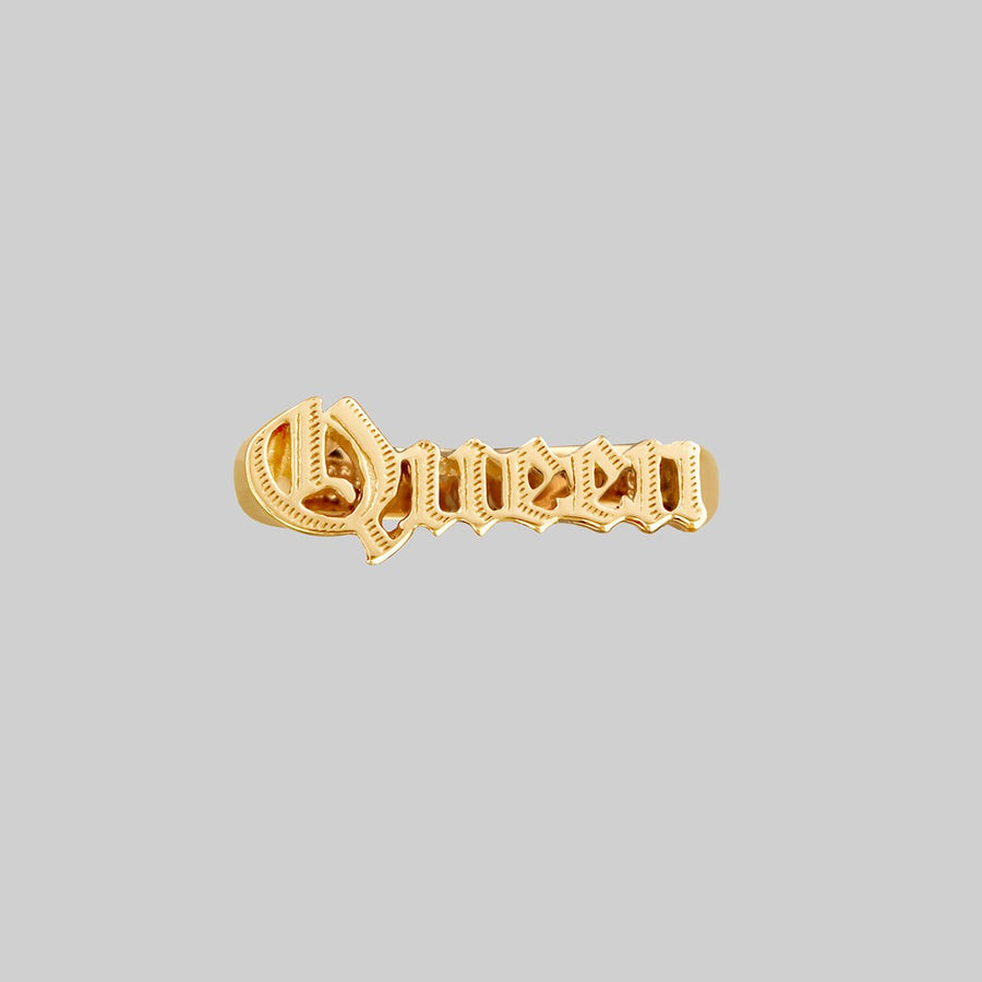 gold queen ring