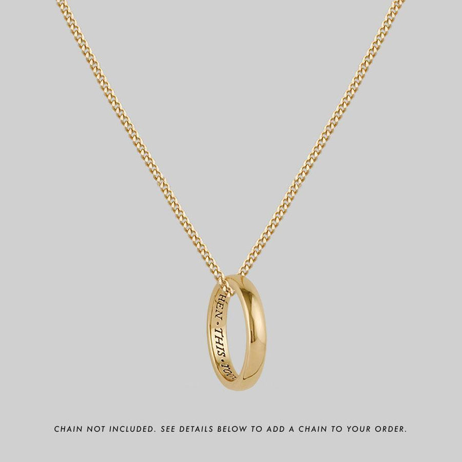 When This You See Remember Me Posie Ring - Gold long gold necklace chain, engraved ring necklace