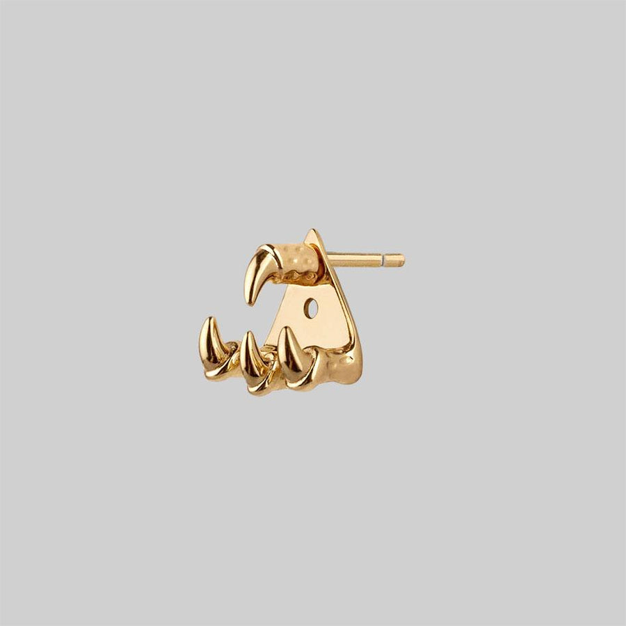 NASRA. Gold Claw Earring - Lobe/Helix