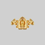 gothic skull ring gold