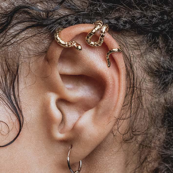 gold snake cuff