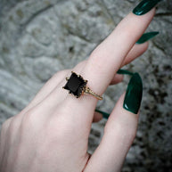 large onyx snake ring