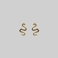 gold snake earrings