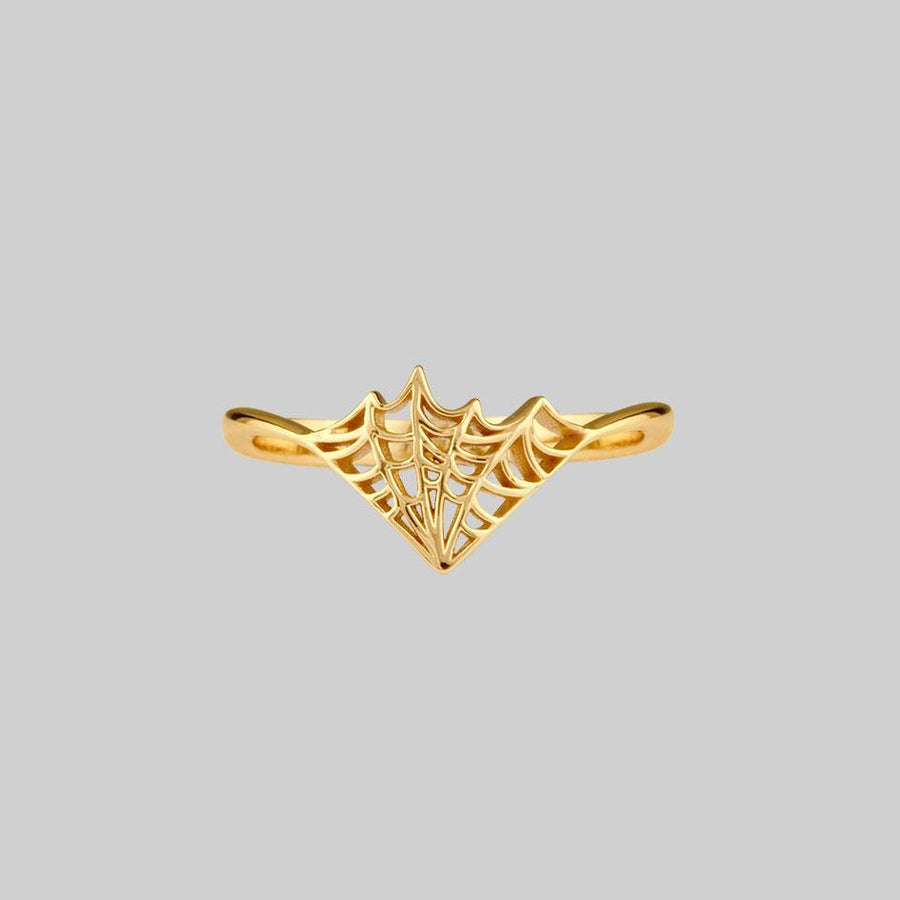 gold spider web ring