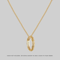 forget me not flower ring, long ring necklace,