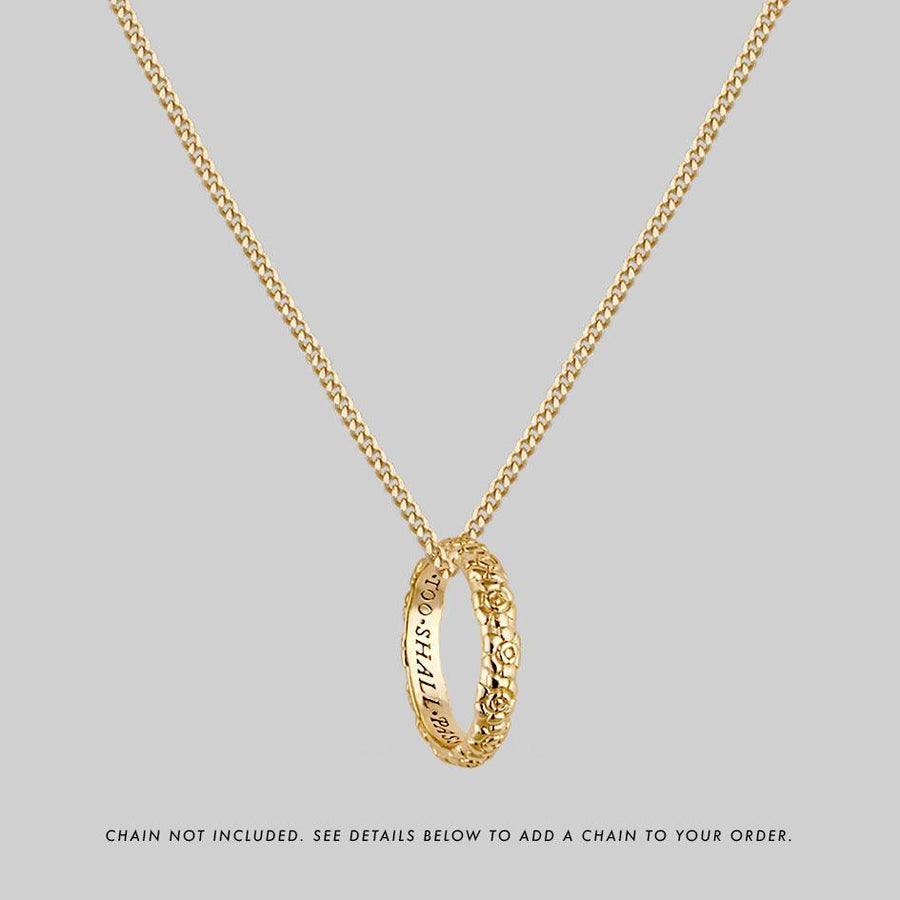 This Too Shall Pass Posie Ring - Gold forget me not flower ring, long ring necklace,