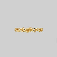 gold twisted snake ring