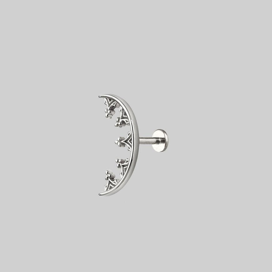 silver goth cartilage stud